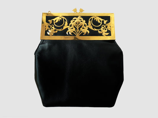 Deco Palm Purse Gold