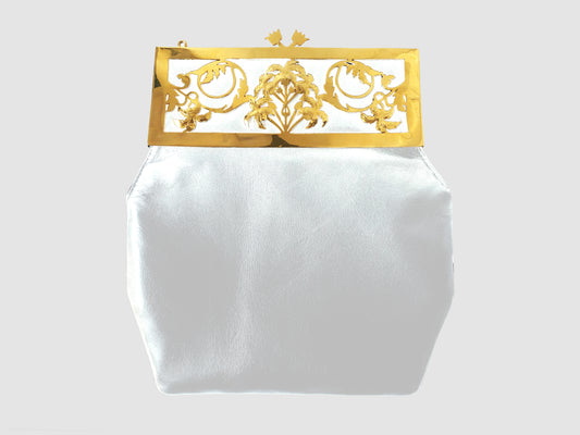 Angelica Deco Palm Purse Gold
