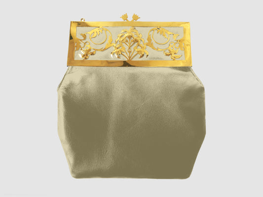 Sadaf Deco Palm Purse Gold
