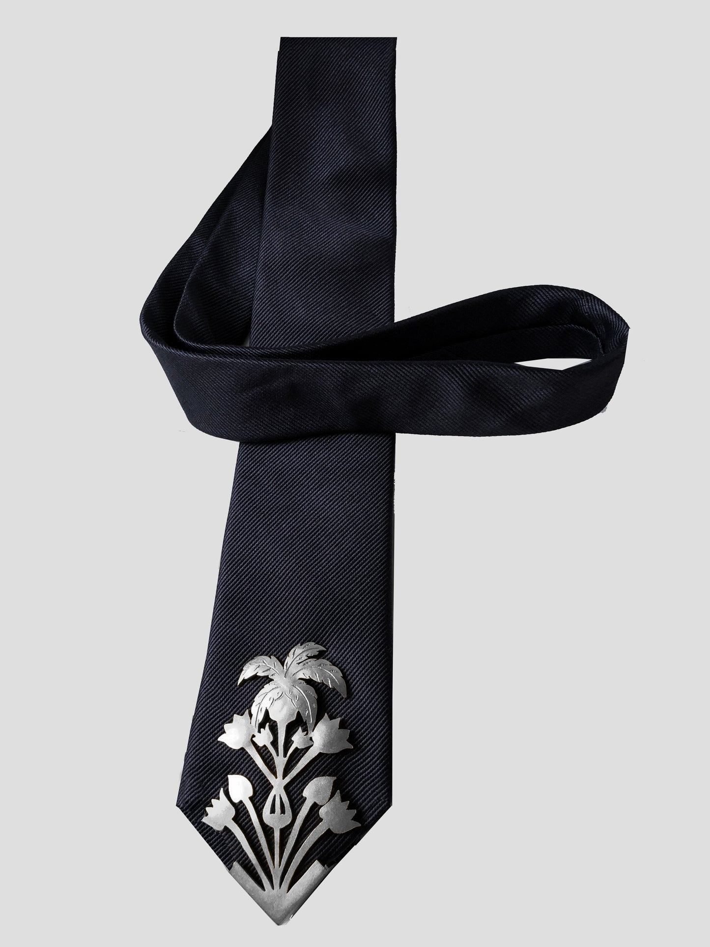 Tropico Textured Tie - Silver