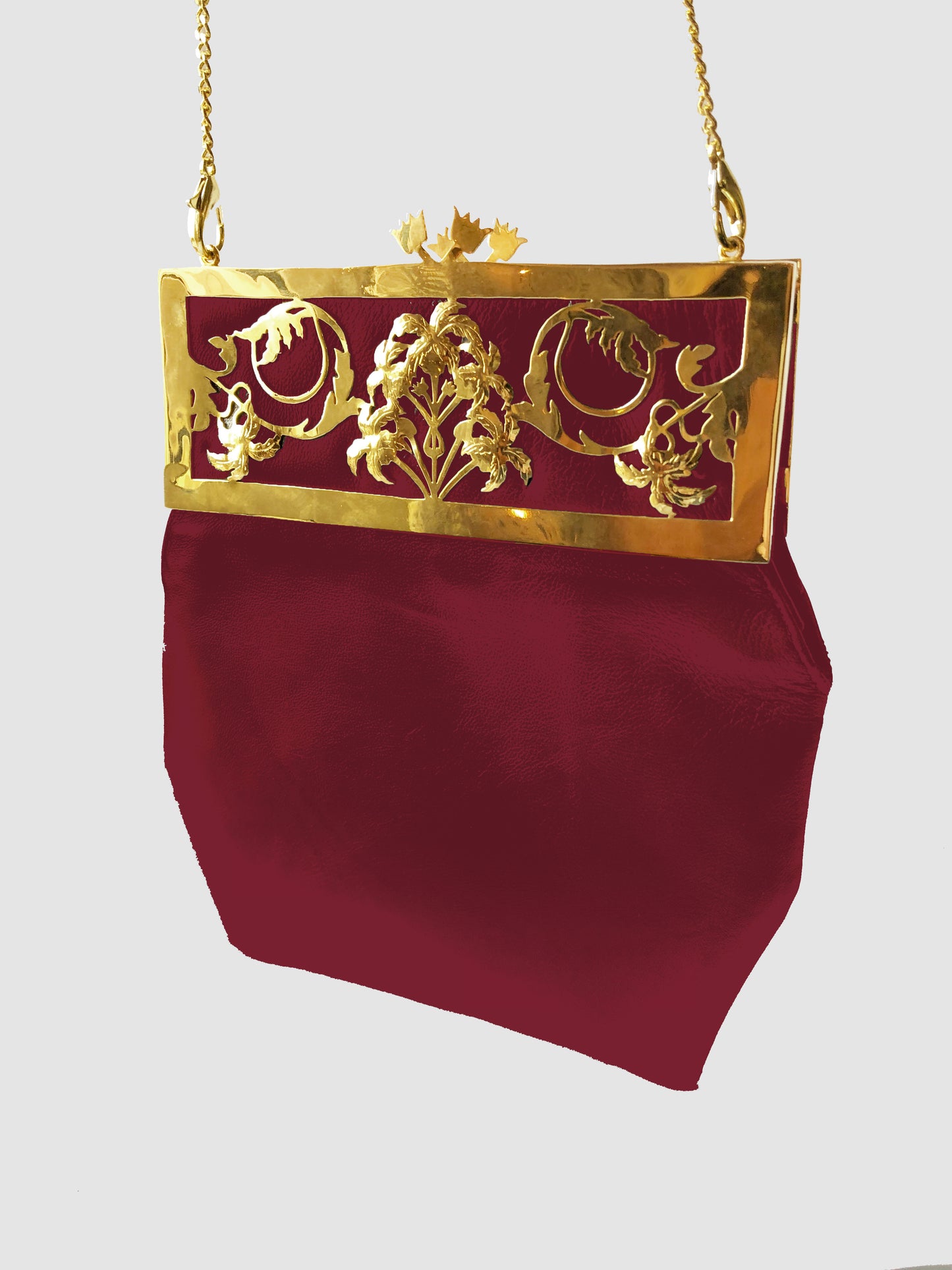 Petunia Deco Palm Purse Gold