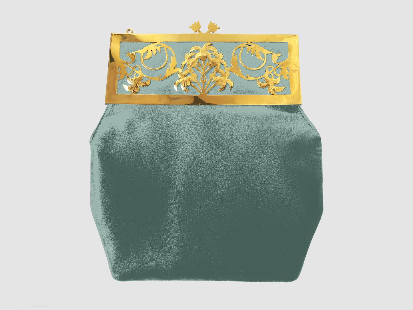 Nile Deco Palm Purse Gold