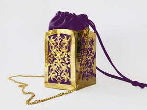 Amethyst PentaPalm Bucket Bag Gold
