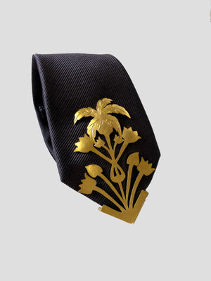 Tropico Textured Tie - Gold