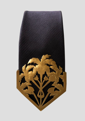 Oasis Textured Tie - Gold