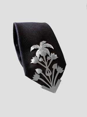Tropico Textured Tie - Silver